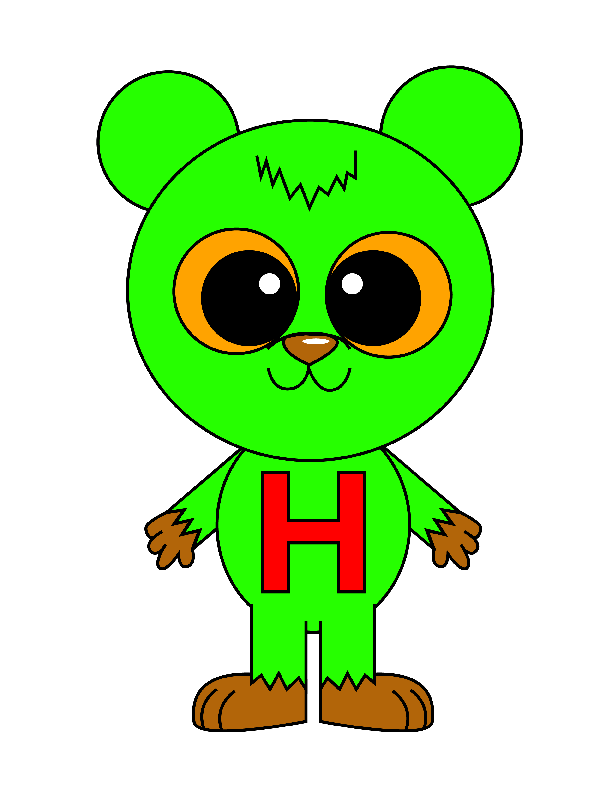Letter Critter H